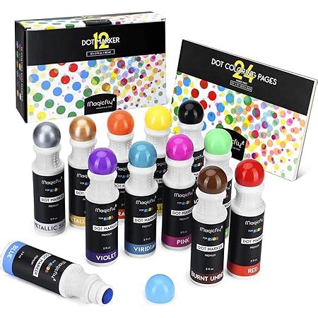 Magicfly Bingo Daubers, Washable Dot Markers, 8 Colors Non .